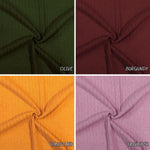 Mirr Rib Stripe Pattern.60" width. Fabric By The Yard.  fall winter fabric. soft Color Textured Fabric by the yard.